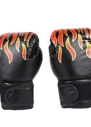 Детские боксерские перчатки (5-12 лет) черного цвета2 фото