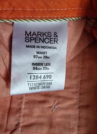 Брендовые фирменные легкие летние демисезонные хлопковые английские брюки marks &amp; spencer,новые,размер w38 l33.9 фото