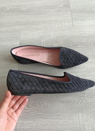 Замшеві плетені балетки від pretty ballerinas