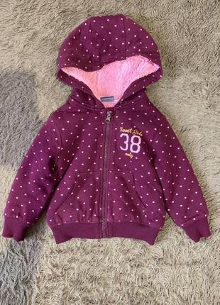 Тепла дитяча кофта, куртка, на хутрі lupilu