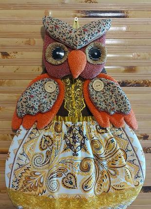 Текстильный карман сова