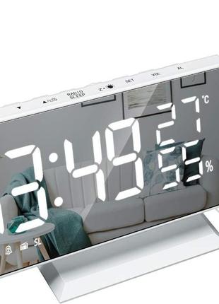 Годинник, будильник із проєктором threeh і зарядним пристроєм usb. , с fm-радио8 фото