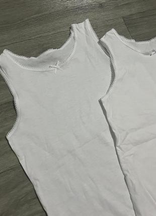 Білі майки на дівчинку 8-9років,primark 6