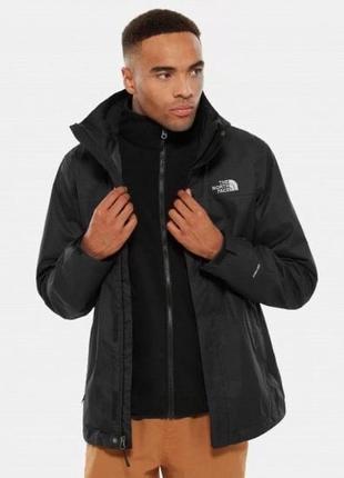 Мужская куртка the north face черная resolve jacket n2617♥️