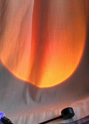 Usb лампа світлодіодна підсвітка нічник світильник світанок тепле жовтогаряче помаранчеве світло