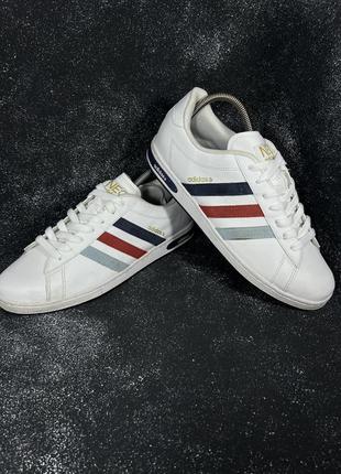 Кросівки шкіряні білі adidas neo label2 фото