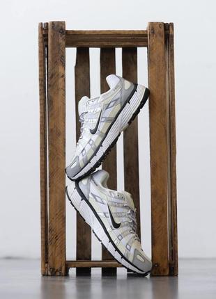 Кроссовки женские / мужские белые / желтые из кожи осенние весенние летние nike p6000 white yellow.