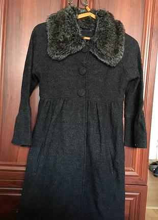 Пальто 100% шерсть от zara