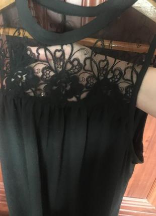 Блуза з мереживом вільний крій