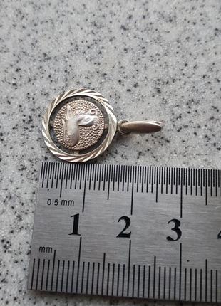 Кулон козерог подвеска серебро ср пор 925