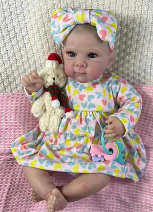 20) кукла -лялька реборн милана премиум класса 45 см. из высококачественного винила