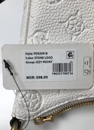 Сумка женская guess оригинал izzy peony logo shoulder bag гесс белая8 фото