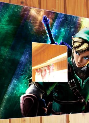 Декоративное зеркало "the legend of zelda. nintendo" подарок фанатам игр, украшение детской комнаты