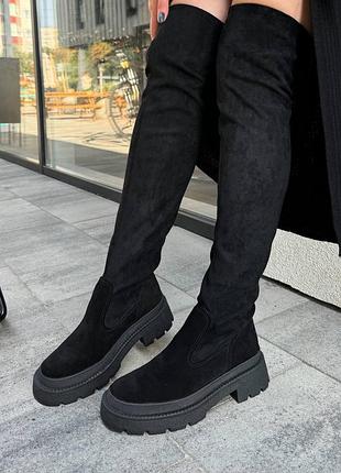 Шкіряні ботфорти