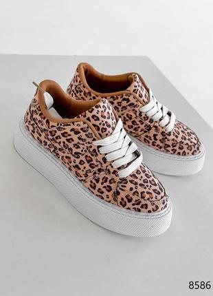 Кросівки жіночі anni білі + світлий беж екошкіра