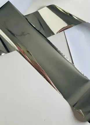 Фольга для нігтів золото біле глянець 1 м