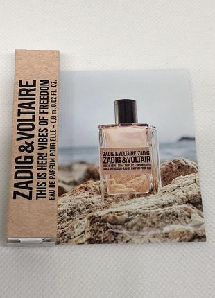 Оригинальный пробник парфюмированной воды zadig & voltaire
