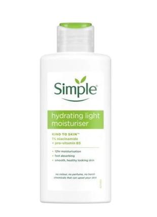 Легкий увлажняющий крем для лица simple kind to skin hydrating light moisturiser, 125 мл