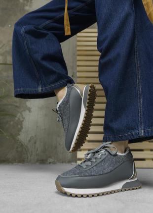 Зимние кроссовки на меху из натуральной кожи5 фото