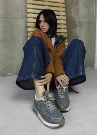 Зимние кроссовки на меху из натуральной кожи3 фото