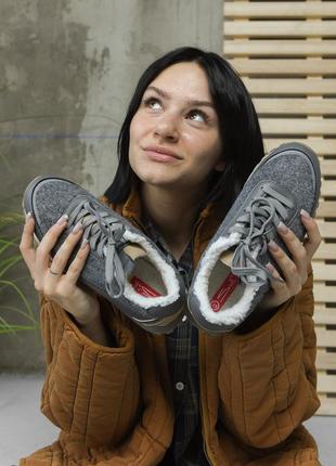 Зимние кроссовки на меху из натуральной кожи7 фото