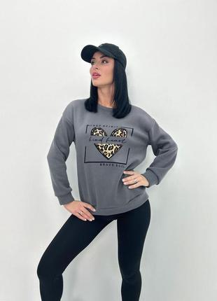 Женский батник на флисе "brave" турция | батал