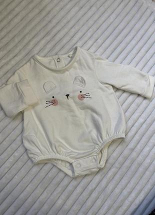 Боди с рукавами 0-1 месяцев