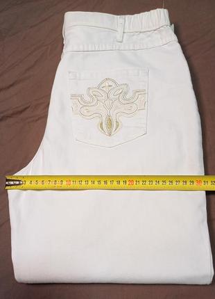Талия 46 см джинсы с вышивкой marks & spenser made in morocco sizeark 14 short
