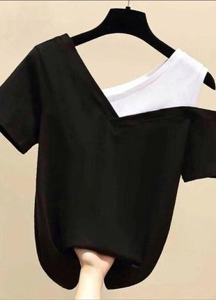 Трикотажна футболка "black&amp;white"  | батал