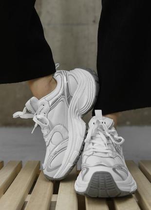 Женские кроссовки balance grey из натуральной кожи2 фото