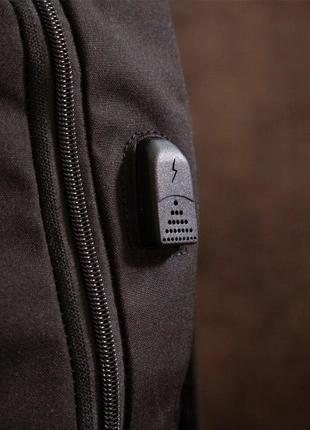 Рюкзак для ноутбука дорожный спортивный тканевый черный 7206223 фото