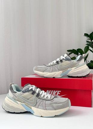 Женские кроссовки nike v2k run runtek multi найк серого цвета