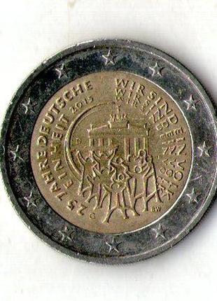 Німеччина - германия фрг  2 евро, 2015 25 лет объединению германии  №1940