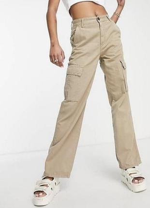Штаны карго беж штани карго pull and bear