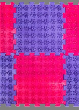 Акупунктурний масажний килимок лотос 6 елементів3 фото