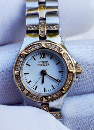 Invicta 0133 wildflower collection золотий жіночий кварцовий наручний годинник8 фото