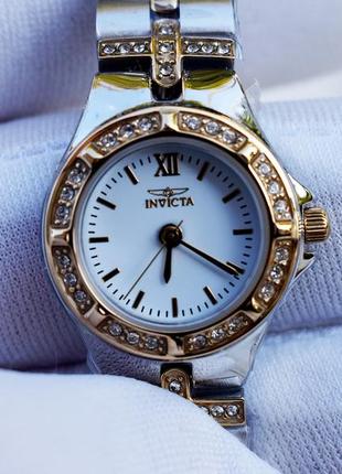 Invicta 0133 wildflower collection золотий жіночий кварцовий наручний годинник10 фото