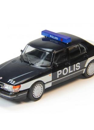 Поліцейські машини світу №72, saab 900 turbo поліція фінляндії (1978) колекційна модель у масштабі 1:43