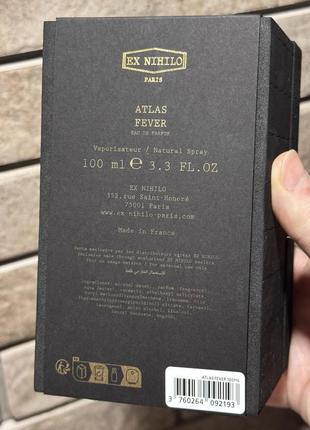 Ex nihilo atlas fever, 100ml, оригинал, культовый статусный аромат9 фото