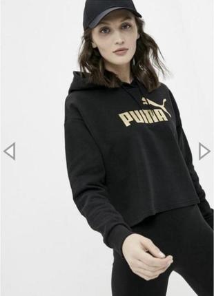 Худи с золотым логотипом puma 🖤5 фото