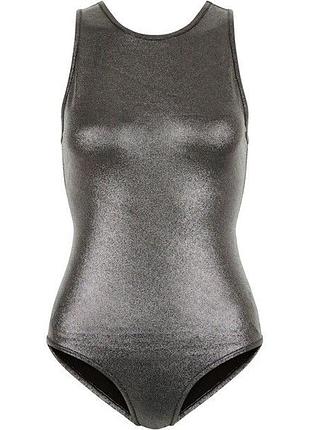 Ефектний сріблястий боді р.м