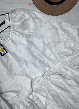 Белое платье в белый цветочный принт от m&amp;s8 фото