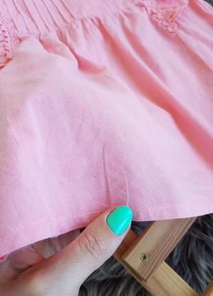 Розовая блуза с рюшами (коттон)👭
5/6 рочков
состояние: идеальный 
цена: 245грн💰3 фото