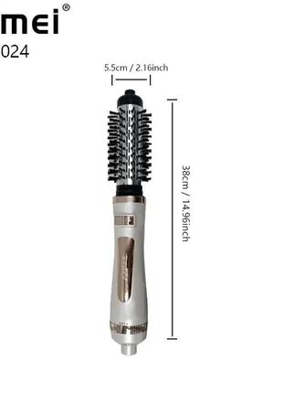 Фен-щітка для укладання волосся з насадками kemei-80242 фото