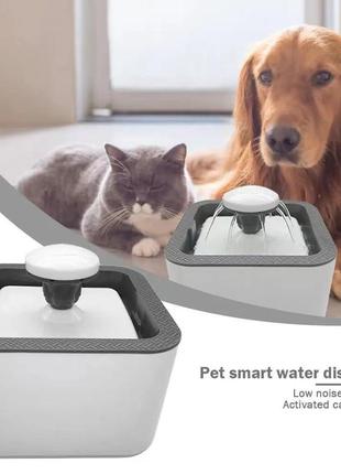 Бесшумная поилка фонтан для домашних животных pet water fountain1 фото