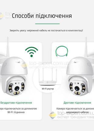 Уличная ip камера видеонаблюдения поворотная с удаленным доступом wifi hd-68 камера наружного наблюдения2 фото