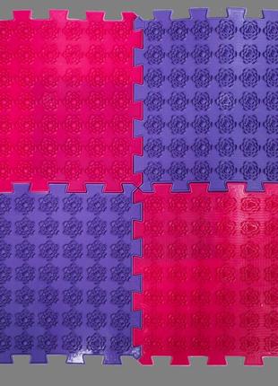 Акупунктурний масажний килимок лотос 4 елемента2 фото