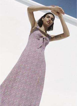 Нежное платье миди в цветы zara 🌸6 фото
