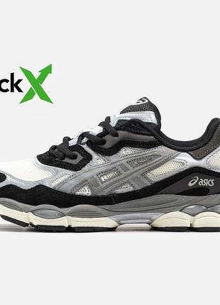 Кроссовки мужские asics gel nyc серые с черным спортивные кросы асикс легкая повседневная обувь на лето весну