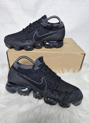 Кроссовки nike air vapormax flyknit 3.0 triple black1 фото